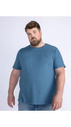 Ανδρικό T-Shirt Plus Size Petrol M-1040-TSR6090-5182 Μπλε