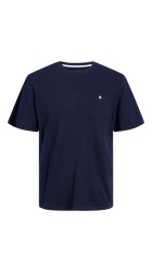 Ανδρικό T-Shirt Plus Size Jack & Jones JJEPaulos Tee SS Crew Neck Noos PLS 12253778 Navy Blazer