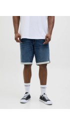 Ανδρική Βερμούδα Τζιν Plus Size Jack & Jones JJIrick JJIcon I.K. Shorts GE 132 SN PLS 12274050 Μπλε