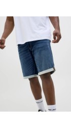 Ανδρική Βερμούδα Τζιν Plus Size Jack & Jones JJIrick JJIcon I.K. Shorts GE 132 SN PLS 12274050 Μπλε