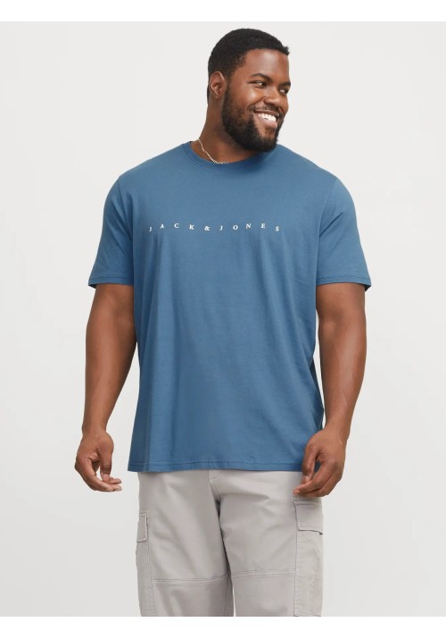Ανδρικό T-Shirt Plus Size Jack & Jones JJEstar JJ Tee SS Noos PLS 12243625 Oceanview