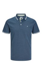 Ανδρική Μπλούζα Polo Plus Size Jack & Jones JJEpaulos Polo SS PLS 12143859 Oceanview Play