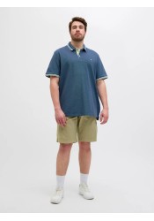 Ανδρική Μπλούζα Polo Plus Size Jack & Jones JJEpaulos Polo SS PLS 12143859 Oceanview Play