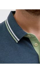 Ανδρική Μπλούζα Polo Plus Size Jack & Jones JJEpaulos Polo SS PLS 12143859 Oceanview Play