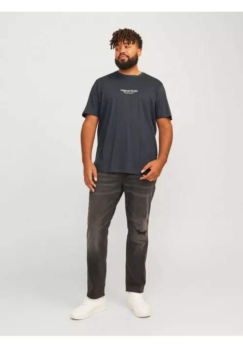Ανδρικό T-Shirt Plus Size Jack & Jones Jorvesterbro Tee SS Crew Neck 12248177 Forest River