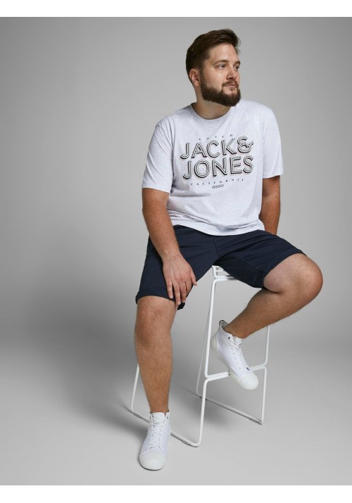 Ανδρική Βερμούδα Chino Plus Size Ελαστική Jack & Jones Jpstbowie JJShorts Solid Sa Sn PLS 12169212 Navy Blazer