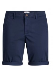 Ανδρική Βερμούδα Chino Plus Size Ελαστική Jack & Jones Jpstbowie JJShorts Solid Sa Sn PLS 12169212 Navy Blazer