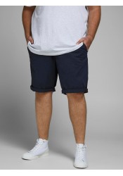 Ανδρική Βερμούδα Chino Plus Size Ελαστική Jack & Jones Jpstbowie JJShorts Solid Sa Sn PLS 12169212 Navy Blazer