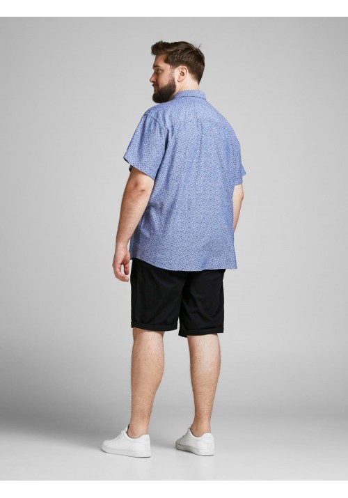 Ανδρική Βερμούδα Chino Plus Size Eλαστική Jack & Jones Jpstbowie JJShorts Solid Sa Sn PLS 12169212  Mαύρη