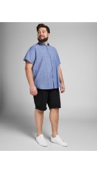 Ανδρική Βερμούδα Chino Plus Size Eλαστική Jack & Jones Jpstbowie JJShorts Solid Sa Sn PLS 12169212  Mαύρη