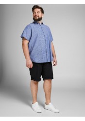 Ανδρική Βερμούδα Chino Plus Size Eλαστική Jack & Jones Jpstbowie JJShorts Solid Sa Sn PLS 12169212  Mαύρη