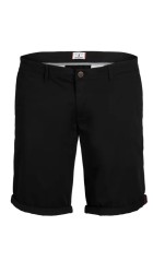 Ανδρική Βερμούδα Chino Plus Size Eλαστική Jack & Jones Jpstbowie JJShorts Solid Sa Sn PLS 12169212  Mαύρη