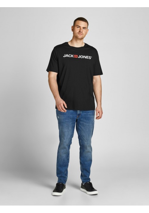 Ανδρικό T-Shirt Plus Size Jack & Jones 12184987 Μαύρο
