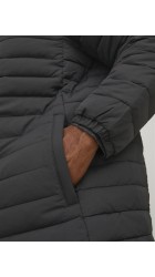 Ανδρικό Μπουφάν Plus Size Jack & Jones JJereCycle Puffer Collar Noos Pls 12217853 Μαύρο