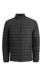 Ανδρικό Μπουφάν Plus Size Jack & Jones JJereCycle Puffer Collar Noos Pls 12217853 Μαύρο