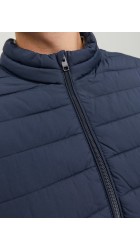 Ανδρικό Μπουφάν Plus Size Jack & Jones JJereCycle Puffer Collar Noos Pls 12217853 Μπλε