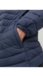 Ανδρικό Μπουφάν Plus Size Jack & Jones JJereCycle Puffer Collar Noos Pls 12217853 Μπλε