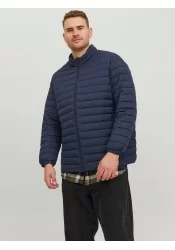 Ανδρικό Μπουφάν Plus Size Jack & Jones JJereCycle Puffer Collar Noos Pls 12217853 Μπλε Ανδρικό Μπουφάν Plus Size Jack & Jones JJereCycle Puffer Collar Noos Pls 12217853 Μπλε