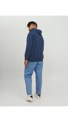 Ανδρικό Φούτερ με Κουκούλα και Τσέπες Jack & Jones 12163777 JJECORP Logo Sweat Hood PLS Μπλε