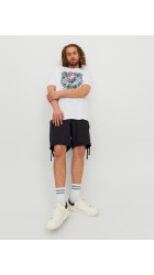 Ανδρική Βερμούδα Plus Size Jack & Jones JpstMarley JJCargo Shorts Ana SN PLS 12237562 Mαύρη