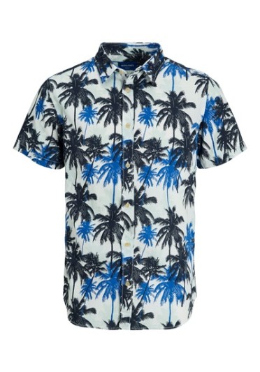 Ανδρικό Πουκάμισο Plus Size Jack & Jones Jorjames Tulum AOP 12240520 Μπλε