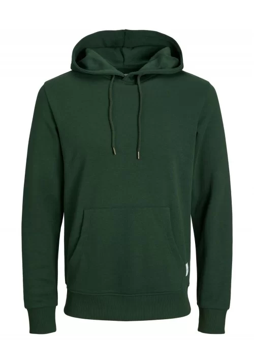 Ανδρικό Φούτερ με Κουκούλα και Τσέπες Plus Size Jack & Jones 12183623 JJEBasic Sweat Hood PLS Πράσινο