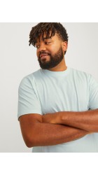 Ανδρικό T-Shirt Plus Size Jack & Jones JJEbradley Tee SS Noos PLS 12250623 Γαλάζιο