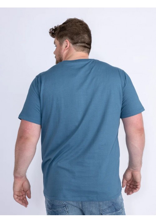 Ανδρικό T-Shirt Plus Size Petrol M-1040-TSR6090-5182 Μπλε