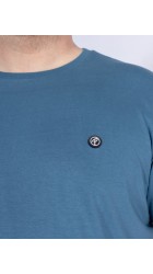 Ανδρικό T-Shirt Plus Size Petrol M-1040-TSR6090-5182 Μπλε