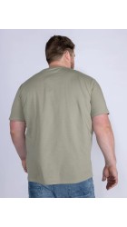 Ανδρικό T-Shirt Plus Size Petrol M-1040-TSR5182 Λαδί