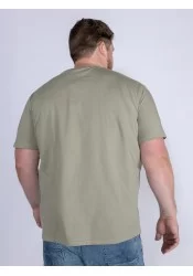 Ανδρικό T-Shirt Plus Size Petrol M-1040-TSR5182 Λαδί Ανδρικό T-Shirt Plus Size Petrol M-1040-TSR5182 Λαδί