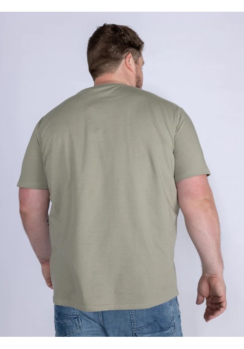 Ανδρικό T-Shirt Plus Size Petrol M-1040-TSR5182 Λαδί