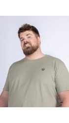 Ανδρικό T-Shirt Plus Size Petrol M-1040-TSR5182 Λαδί