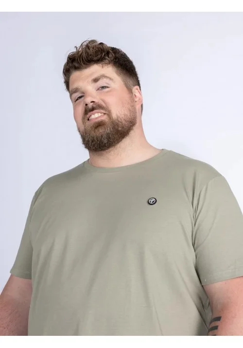 Ανδρικό T-Shirt Plus Size Petrol M-1040-TSR5182 Λαδί