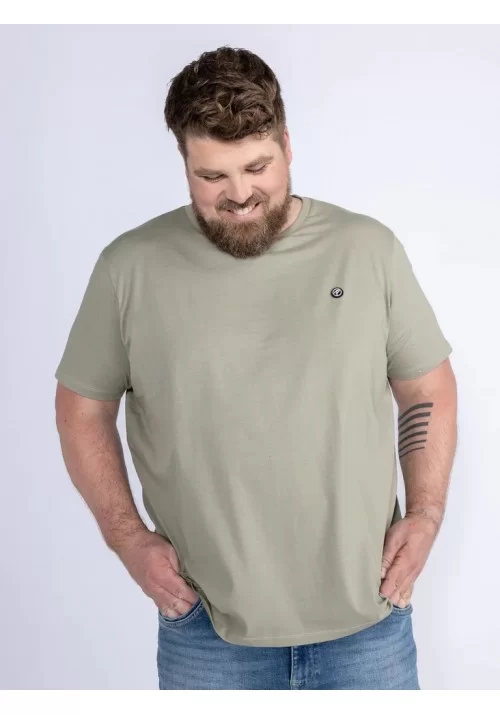 Ανδρικό T-Shirt Plus Size Petrol M-1040-TSR5182 Λαδί