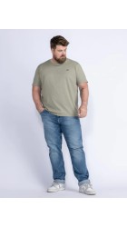 Ανδρικό T-Shirt Plus Size Petrol M-1040-TSR5182 Λαδί