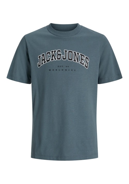 Ανδρικό T-Shirt Plus Size Jack & Jones JJEcaleb Varsity Tee SS O-Neck Noos PLS 12258871 Stormy Weather