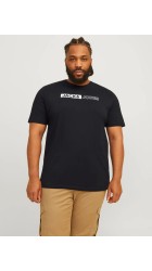 Ανδρικό T-Shirt Plus Size Jack & Jones JJECorp Logo Tee Play SS Noos PLS 12243630 Black