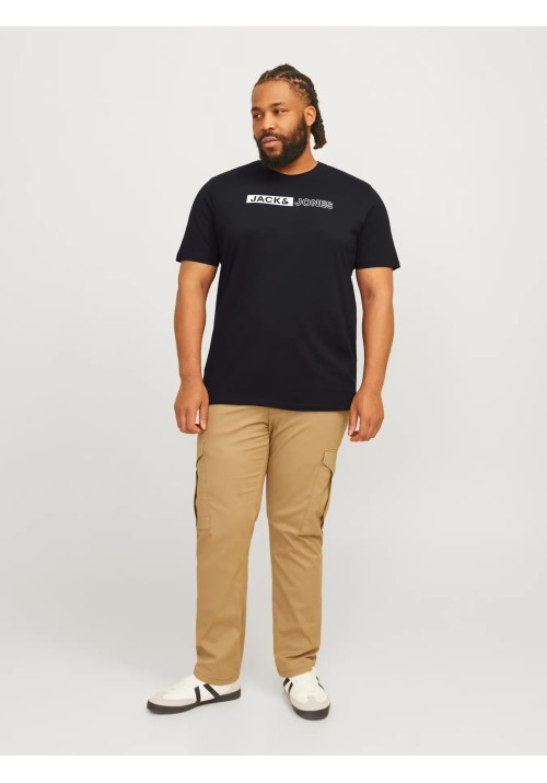 Ανδρικό T-Shirt Plus Size Jack & Jones JJECorp Logo Tee Play SS Noos PLS 12243630 Black