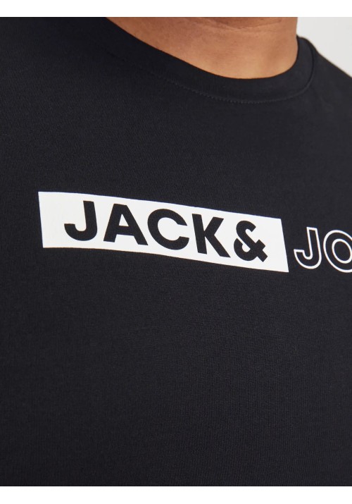 Ανδρικό T-Shirt Plus Size Jack & Jones JJECorp Logo Tee Play SS Noos PLS 12243630 Black