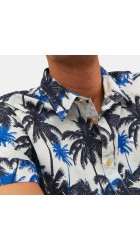 Ανδρικό Πουκάμισο Plus Size Jack & Jones Jorjames Tulum AOP 12240520 Μπλε