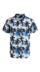 Ανδρικό Πουκάμισο Plus Size Jack & Jones Jorjames Tulum AOP 12240520 Μπλε