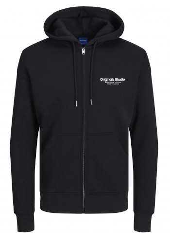 Ανδρική Ζακέτα Φούτερ Jack & Jones Jorvesterbro Sweat Zip Hood PLS 12248197 Μαύρη