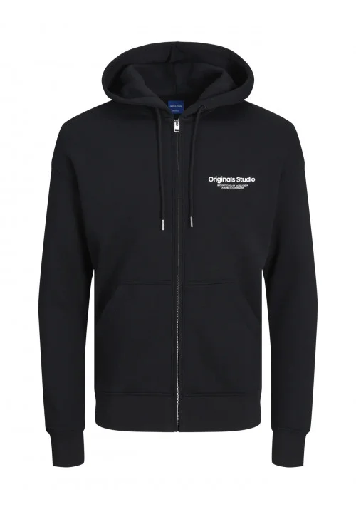 Ανδρική Ζακέτα Φούτερ Jack & Jones Jorvesterbro Sweat Zip Hood PLS 12248197 Μαύρη