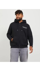 Ανδρική Ζακέτα Φούτερ Jack & Jones Jorvesterbro Sweat Zip Hood PLS 12248197 Μαύρη