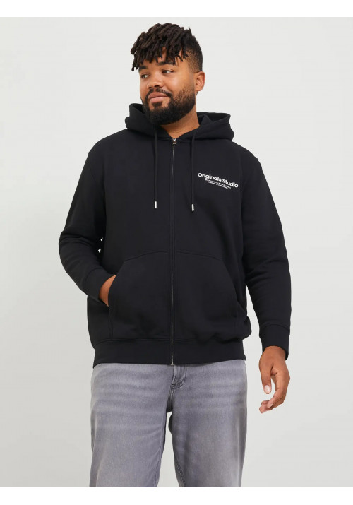 Ανδρική Ζακέτα Φούτερ Jack & Jones Jorvesterbro Sweat Zip Hood PLS 12248197 Μαύρη