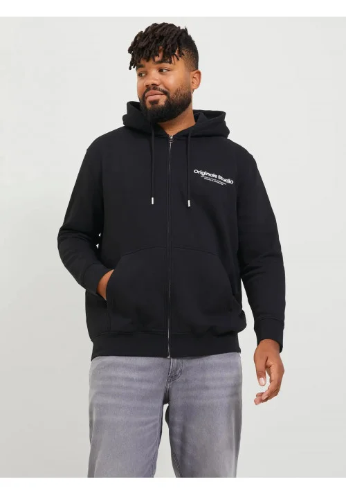 Ανδρική Ζακέτα Φούτερ Jack & Jones Jorvesterbro Sweat Zip Hood PLS 12248197 Μαύρη