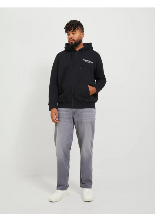 Ανδρική Ζακέτα Φούτερ Jack & Jones Jorvesterbro Sweat Zip Hood PLS 12248197 Μαύρη