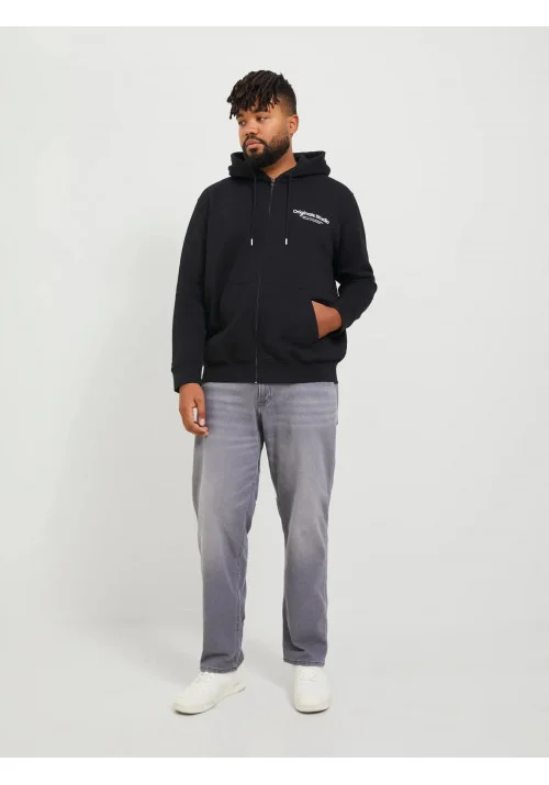 Ανδρική Ζακέτα Φούτερ Jack & Jones Jorvesterbro Sweat Zip Hood PLS 12248197 Μαύρη