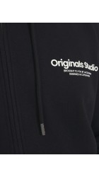 Ανδρική Ζακέτα Φούτερ Jack & Jones Jorvesterbro Sweat Zip Hood PLS 12248197 Μαύρη